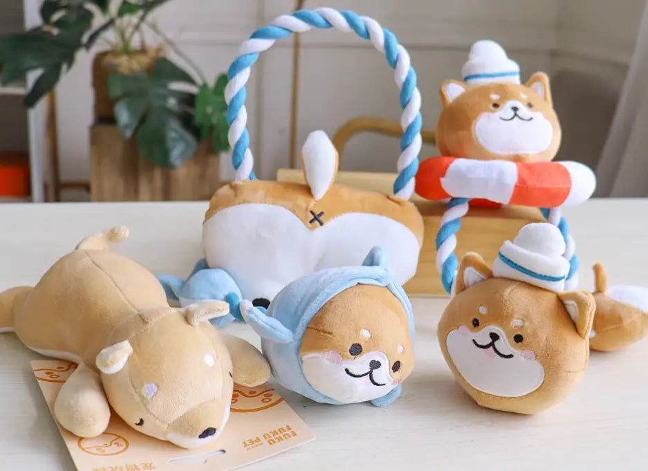 Pehmo koiran leluja söpö Xiaojiu Animal Chew -lelu pienille ja keskisuurille koirille