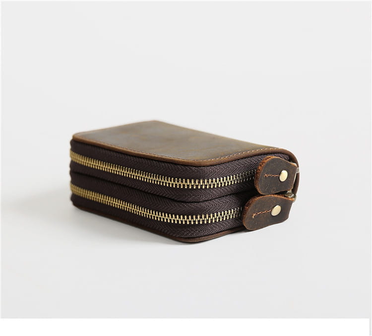 Leather Key Bag in Dark Brown Reddish for United States Market