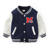 Children's Cardigan Jacket Baseball Sweater Set - Navy Blue