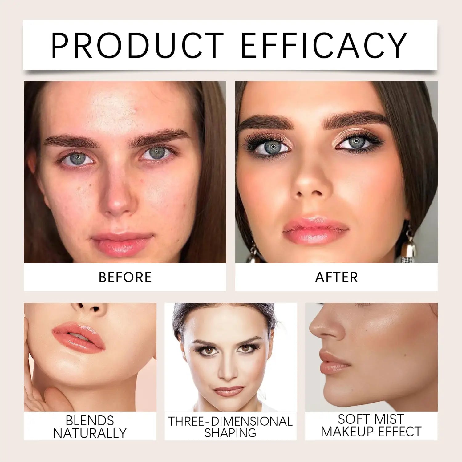 Natural Light Brown Lotus Root Congee Highlighter Pen 2.2 x 11CM