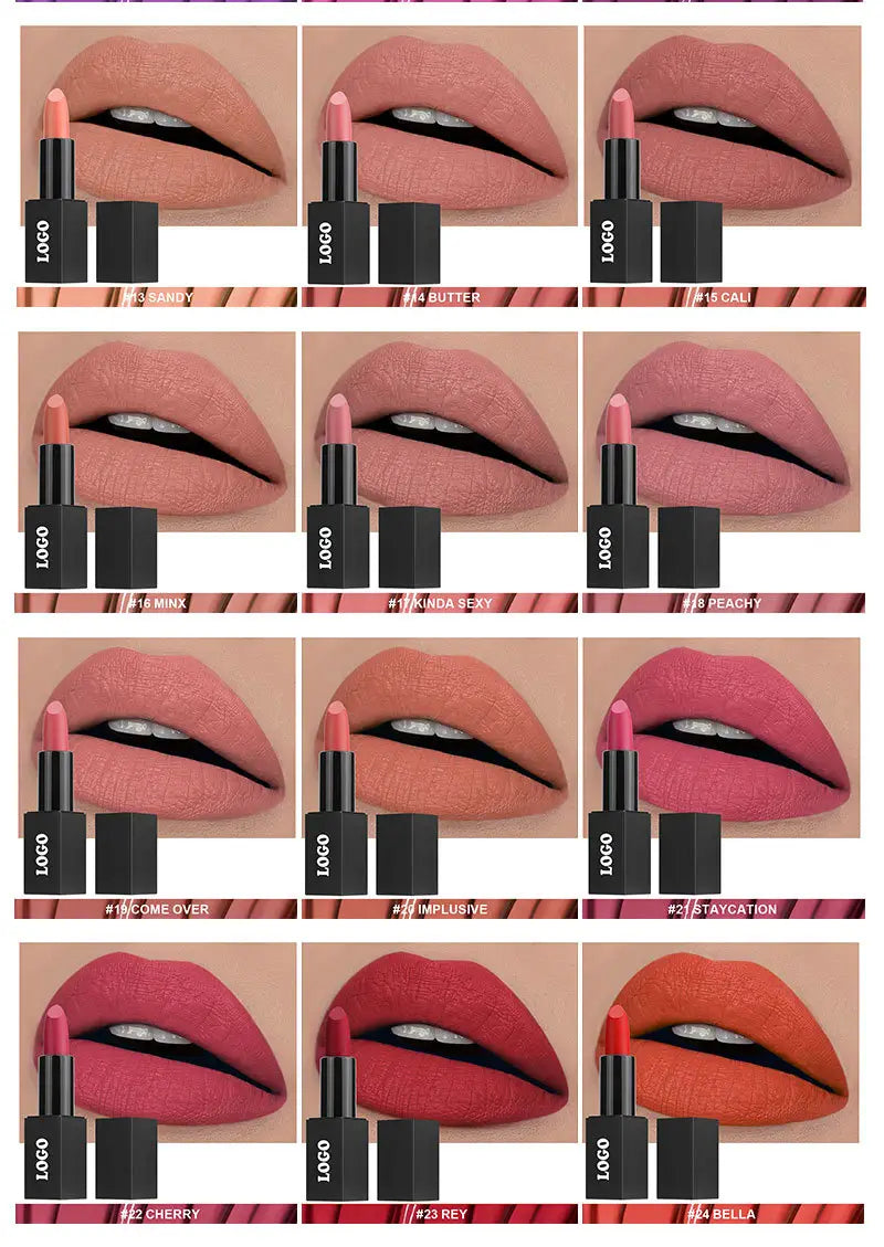 Waterproof Long Lasting Nonstick Matte Lipstick Lip Glaze for All Skin Types