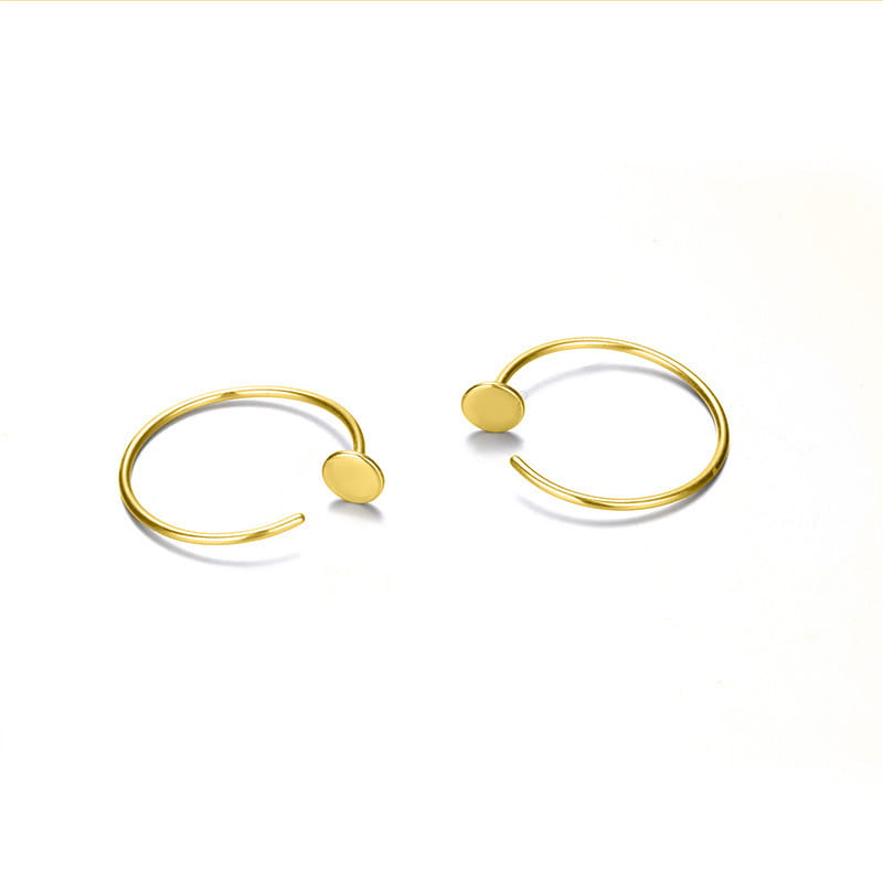 Simple Fashion Gold Plated Hoop Earrings