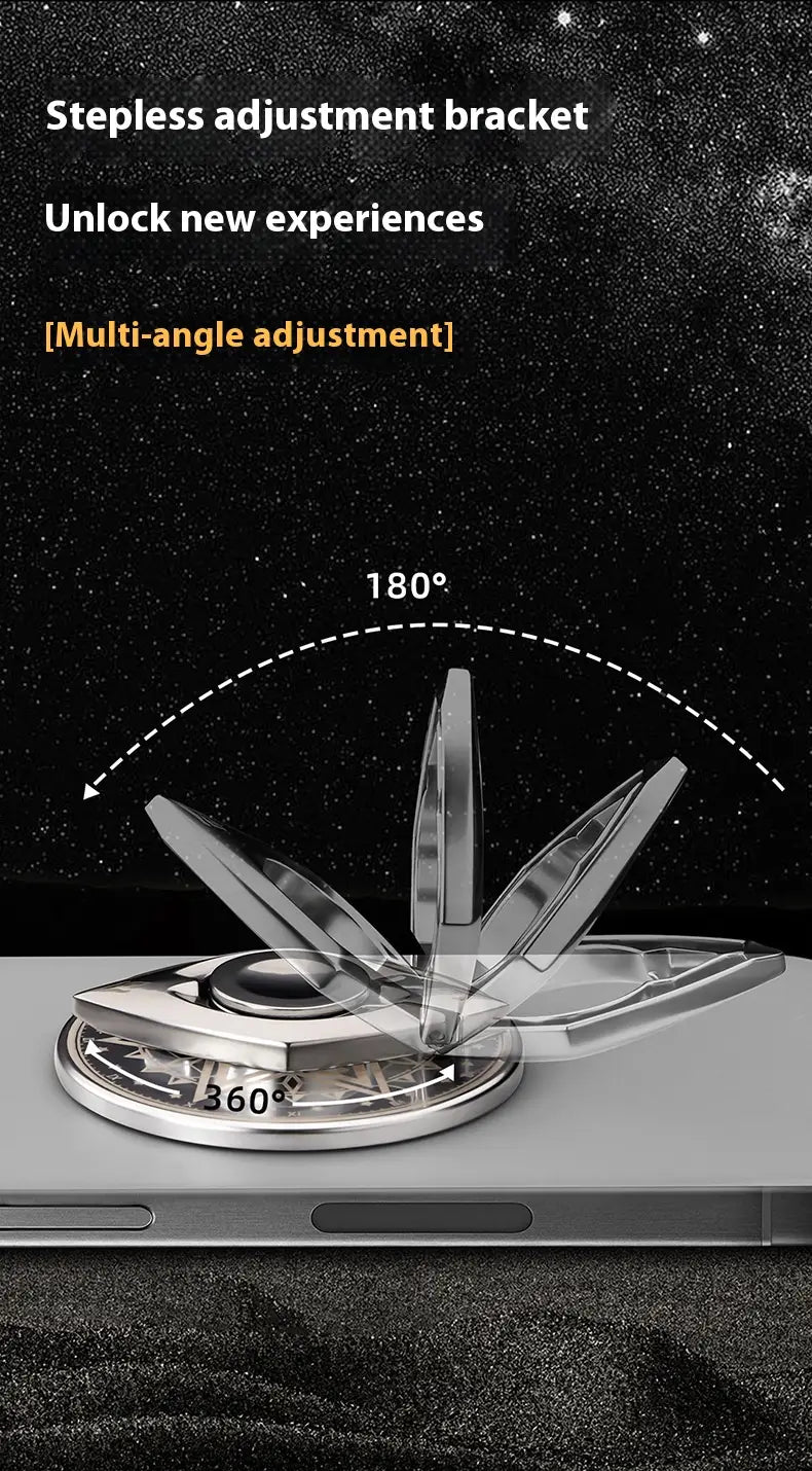Ice Snow Palace and Night Moon Fingertip Gyro Magnetic with Rotating Fastened Ring
