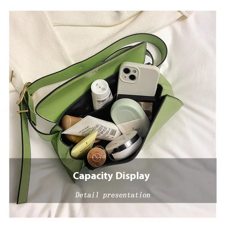 Milky White Cylinder Pu axelväska Justerbar remmulti-färghandväska