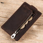 Crazy Horse Leather Automatic Anti-Theft Zipper Buckle Coin Purse - Crazy Horse Leather Coin Purse: Neigh to Theft