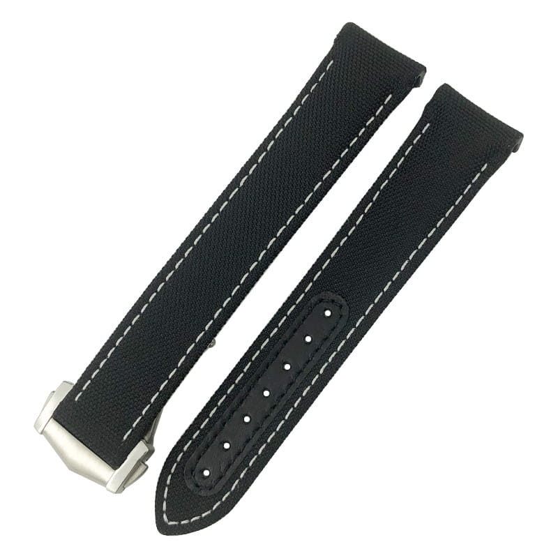 Nylon Canvas Leather Strap With Metal Buckle