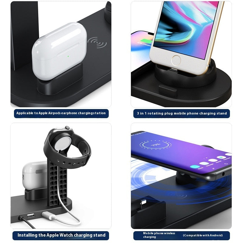 Mobile Phone Wireless Charger Headset Recharge Stand Watch Stand - Charge Your Phone While You Chill With Style