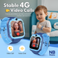 4G Android Kids Smartwatch med SIM -kort, GPS + WiFi + LBS Tracker, vanntett IP67, SOS Emergency Button, HD Video samtale, stemmechat, SMS, skolemodus, fjernovervåking, kamera, musikkspiller, flere språk, foreldrekontroll, barns smartur
