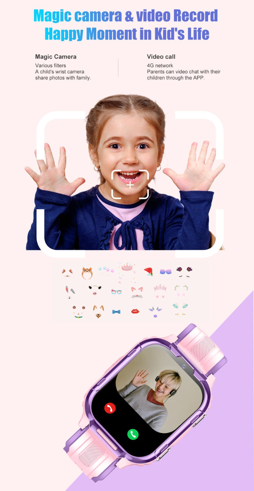 4G Kids Smart Watch GPS Tracker for Child Safety and Activity Monitoring - gps tracker kids smart watch real-time