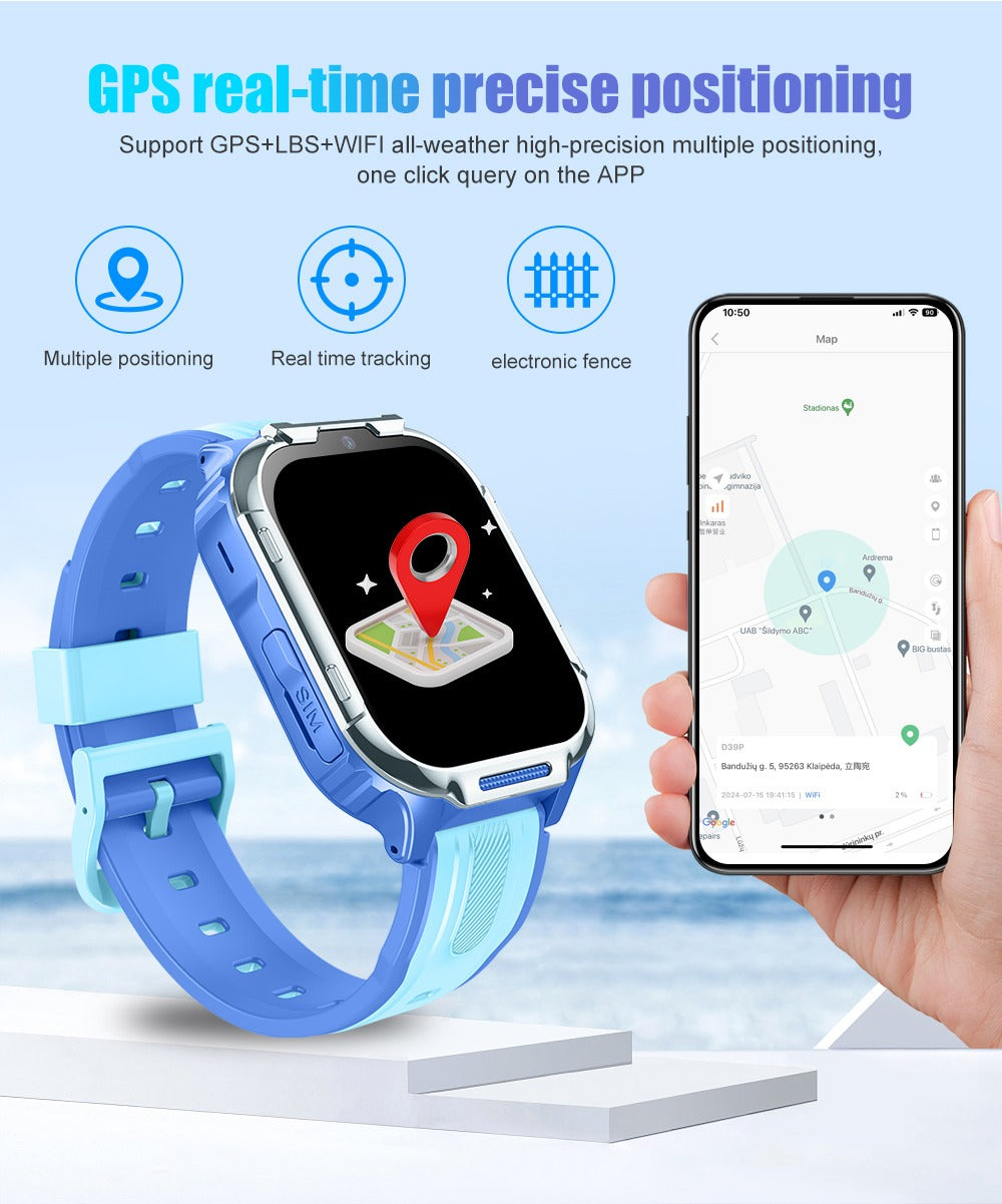 4G Kids Smart Watch GPS Tracker for Child Safety and Activity Monitoring - gps tracker kids smart watch real-time