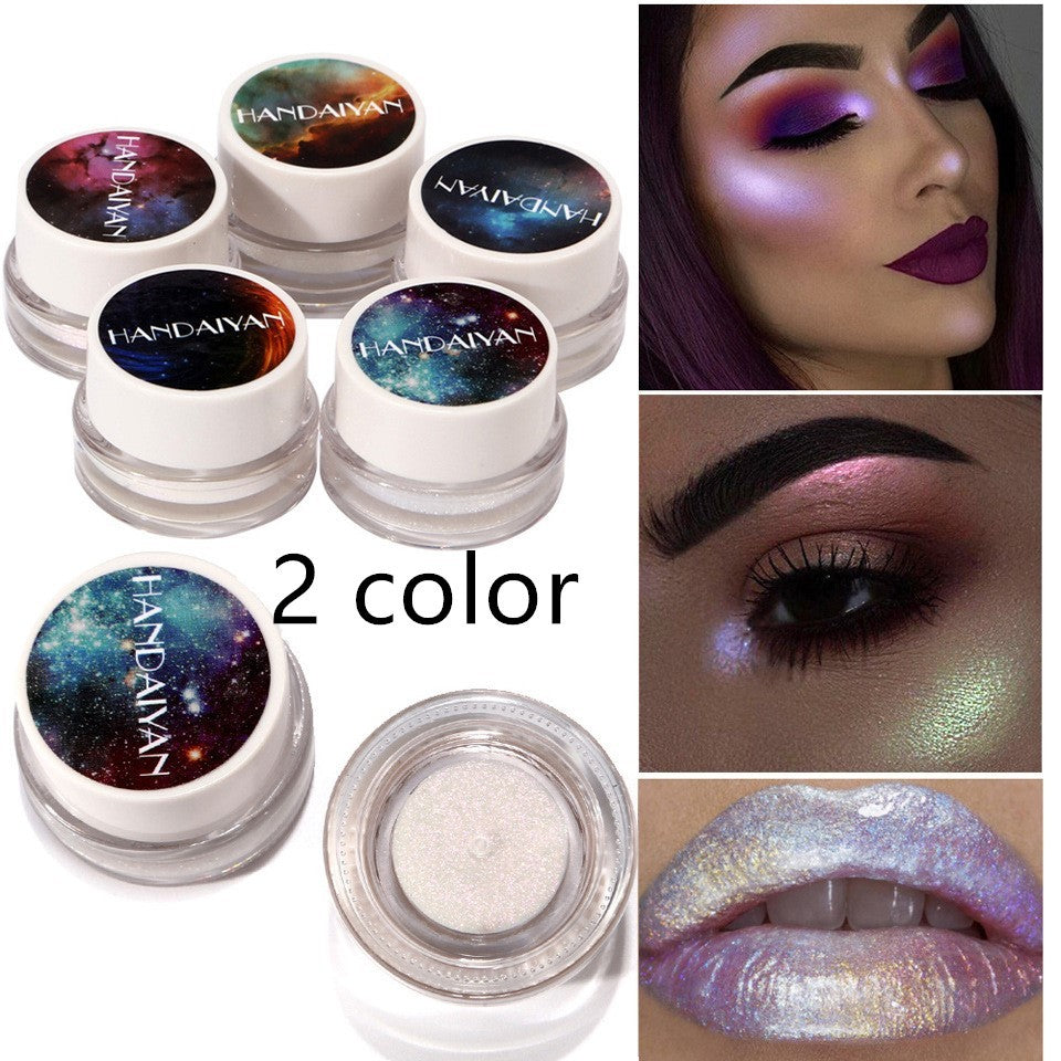 5 Colors Aurora Chameleon Highlighter 3D Shine Shimmer Eyeshadow Bronzer Contour Cream Rainbow Highlighting Beauty