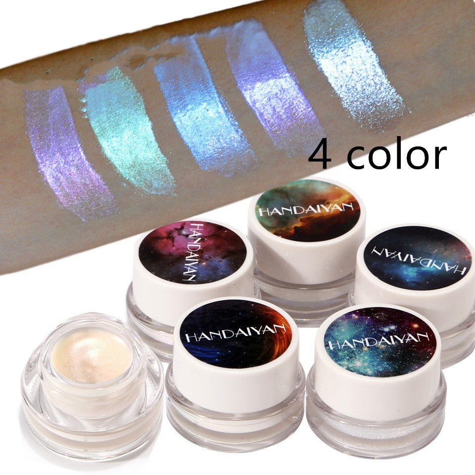 5 Colors Aurora Chameleon Highlighter 3D Shine Shimmer Eyeshadow Bronzer Contour Cream Rainbow Highlighting Beauty