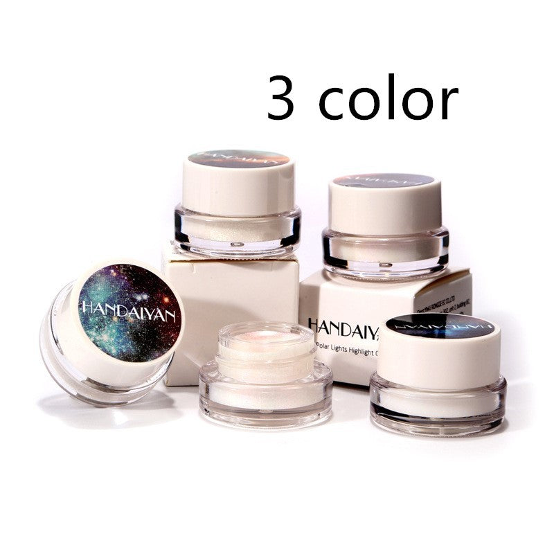 5 Colors Aurora Chameleon Highlighter 3D Shine Shimmer Eyeshadow Bronzer Contour Cream Rainbow Highlighting Beauty