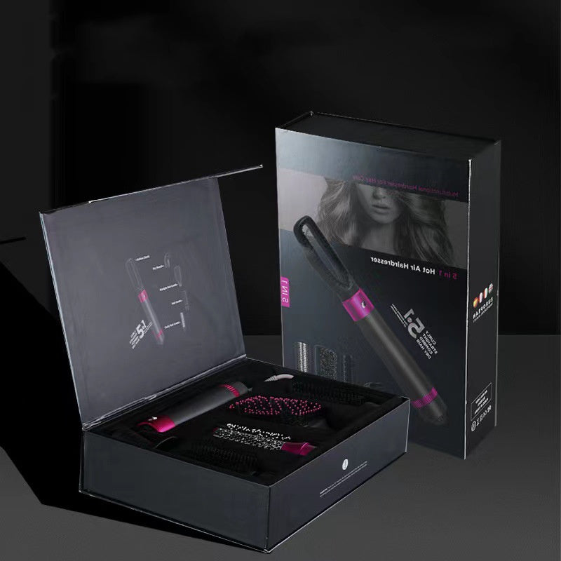 5-In-1 Hair Dryer Brush with Straightening and Curling Functions - Teleplus 5-in-1 hair dryer brush straightening