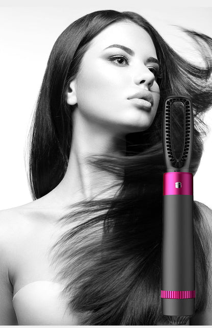5-In-1 Hair Dryer Brush with Straightening and Curling Functions - Teleplus 5-in-1 hair dryer brush straightening