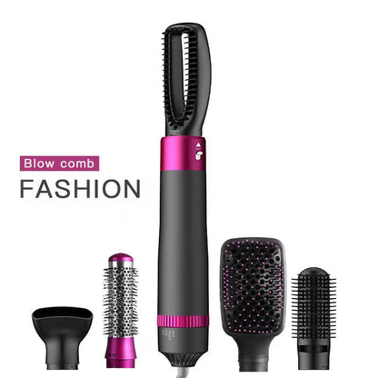 5-In-1 Hair Dryer Brush with Straightening and Curling Functions - Teleplus 5-in-1 hair dryer brush straightening