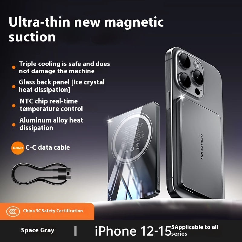 5000mAh Lithium Polymer Power Bank with Wireless Charging and USB-C Fast Charge - Teleplus teleplus 5000mah wireless