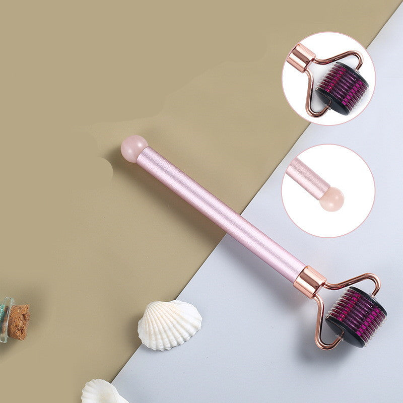 United States Micro-Needle Roller with Stainless Steel Needles and Massage Features - Get Glowing the 504 Microneedle