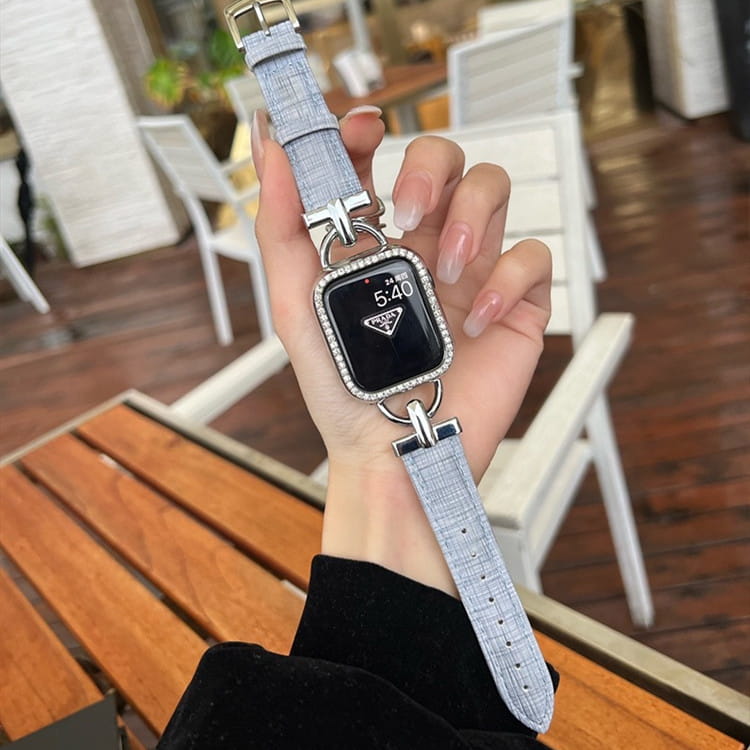 Bamboo Grain D-shape Buckle Leather Strap Tree Wood Grain Fashion Wrist