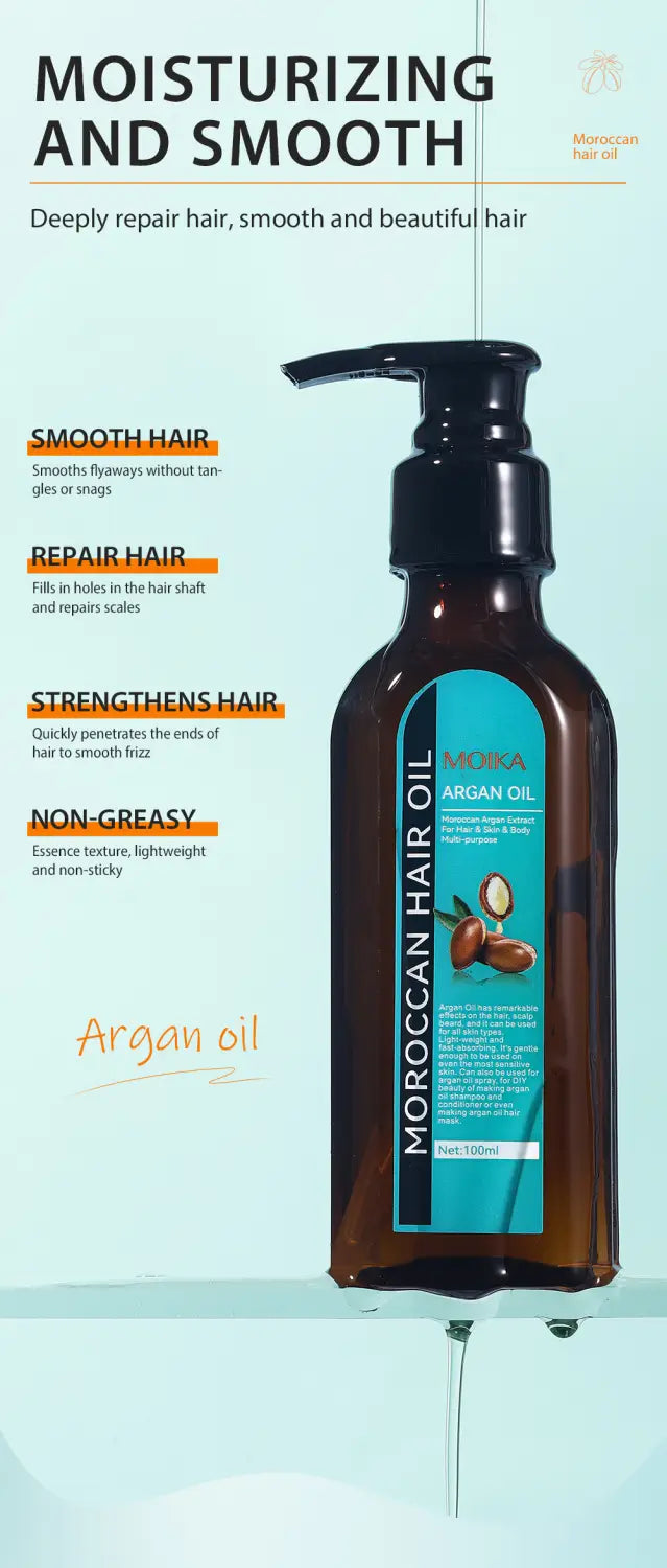 Moikka Argan Oil Hair Care with Moroccanoil for Styling and Nourishment