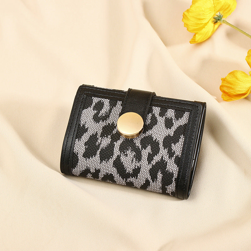 Women’s Trendy Leopard Print Fashion Short Wallet - Wildly Stylish Leopard Print Short Wallet for Women