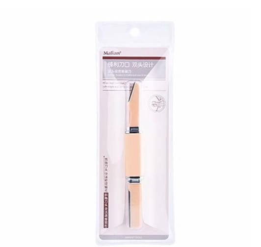 Double Head Macro Eyebrow Trimmer Ladies Portable Anti-scratch Long Head