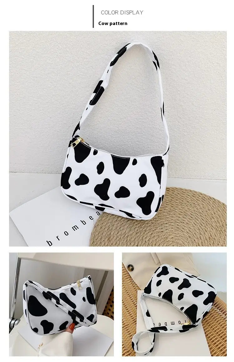 Sac à bandoulière en nylon à imprimé léopard avec sac à bandoulière à bandoulière urbain de poche 3D