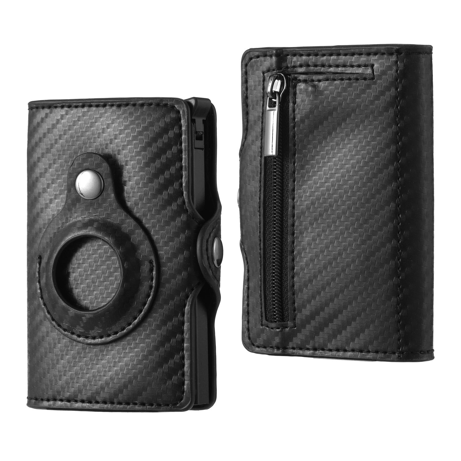 Men’s Wallet Tracker Card Clamp Metal Card Holder - Crazy Horse Wallet Tracker for Forgetful Gents