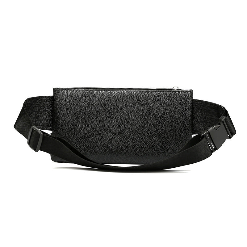 Men’s Belt Bag Classic Solid Color PU Leather Waist Bag Outdoor Leisure Travel Fanny Pack Purse - Fanny Pack for Men