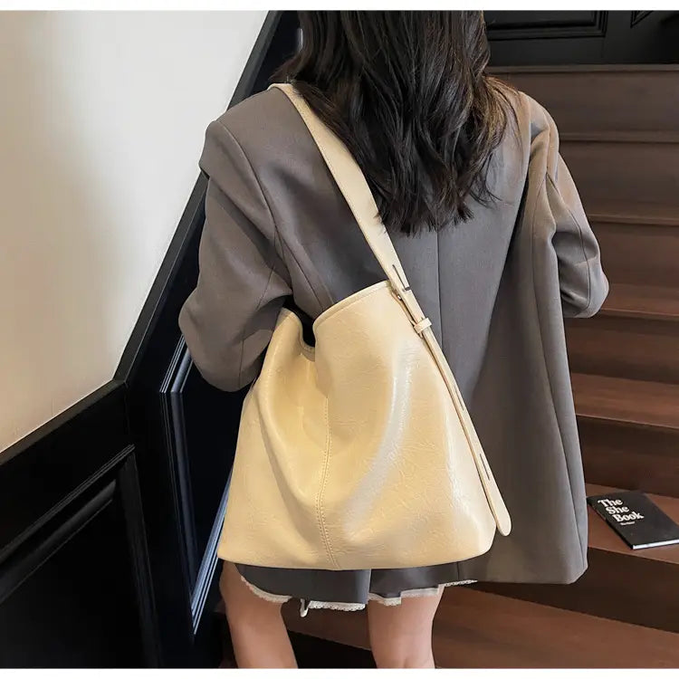 Sac d'emballage en cuir de simplicité urbaine PU Organisateur de voyage marron blanc noir