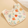 Baby Pure Cotton Waterproof Bib And Mouth Water Towel - Flower Strawberry