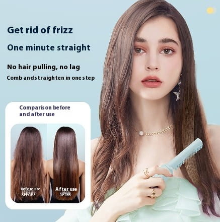 Wireless Hair Straighteners Small USB Rechargeable Titanium Coating