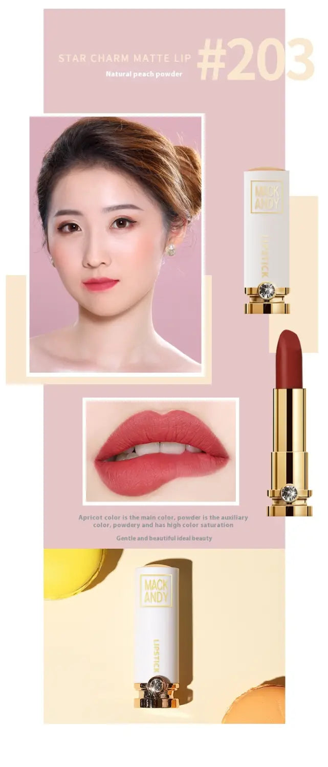 Matte Lipstick Set 5 Colors Long Lasting Waterproof Makeup for All Skin Tones