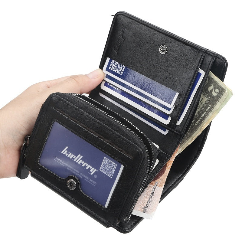 Men’s Wallet Short Business Multi Card Slots Wallet - Men’s Wallet for Grown-Ups with Serious Card Space