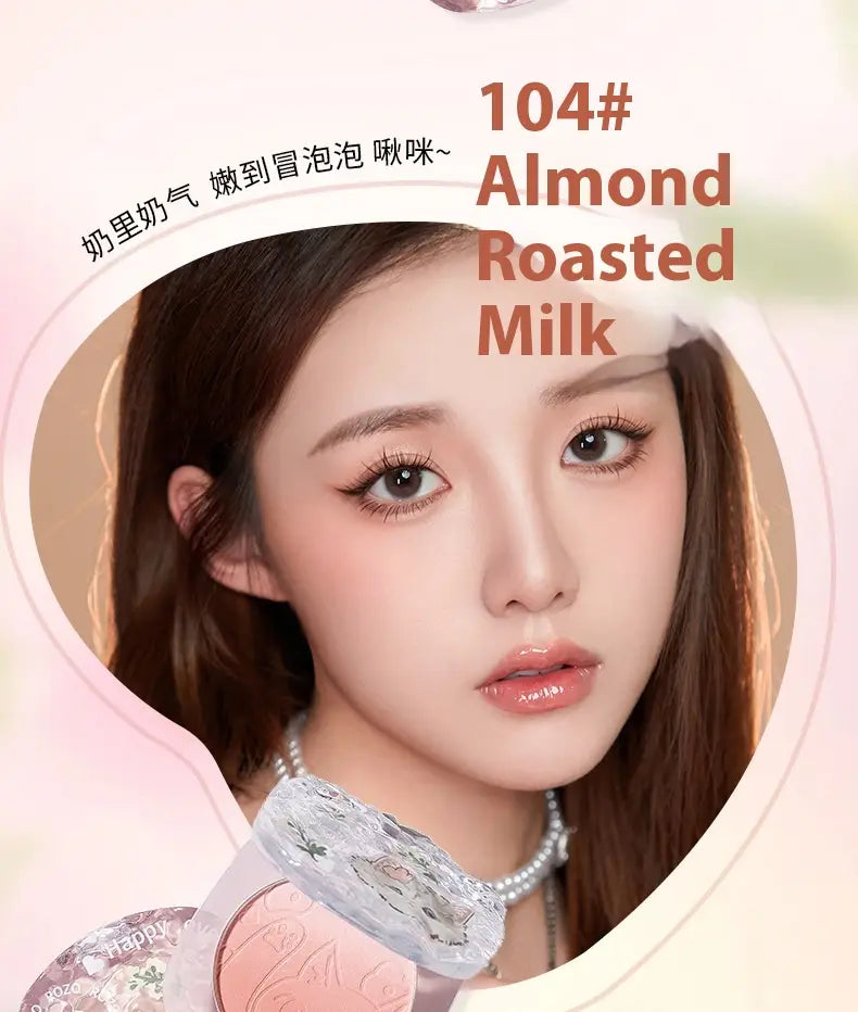 Blusher Plate x1pc with Brush for Oily Dry Sensitive and Mixed Skin Types