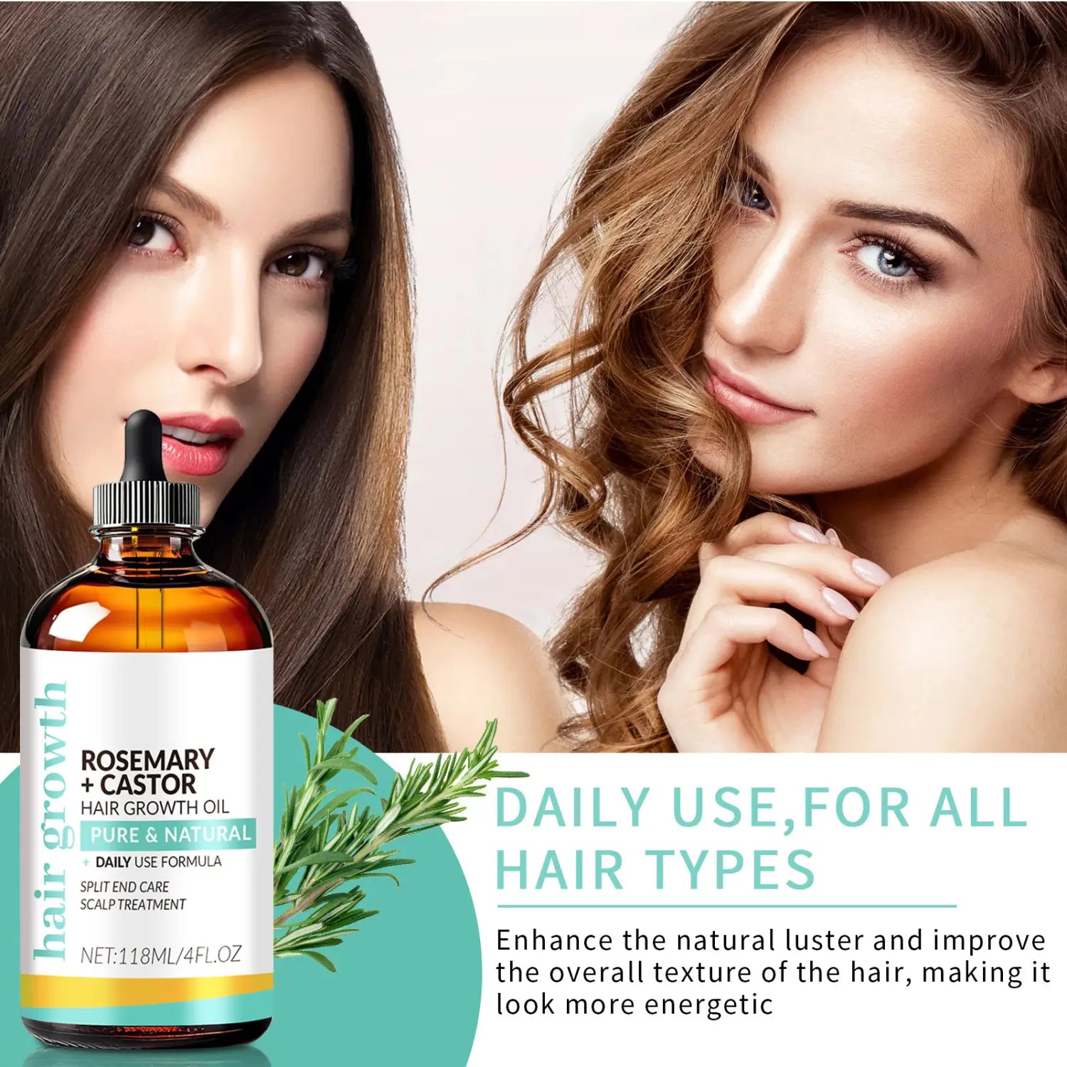 Helekollane tugev juuksevärv töötlemisõli ja massaažiharjaga