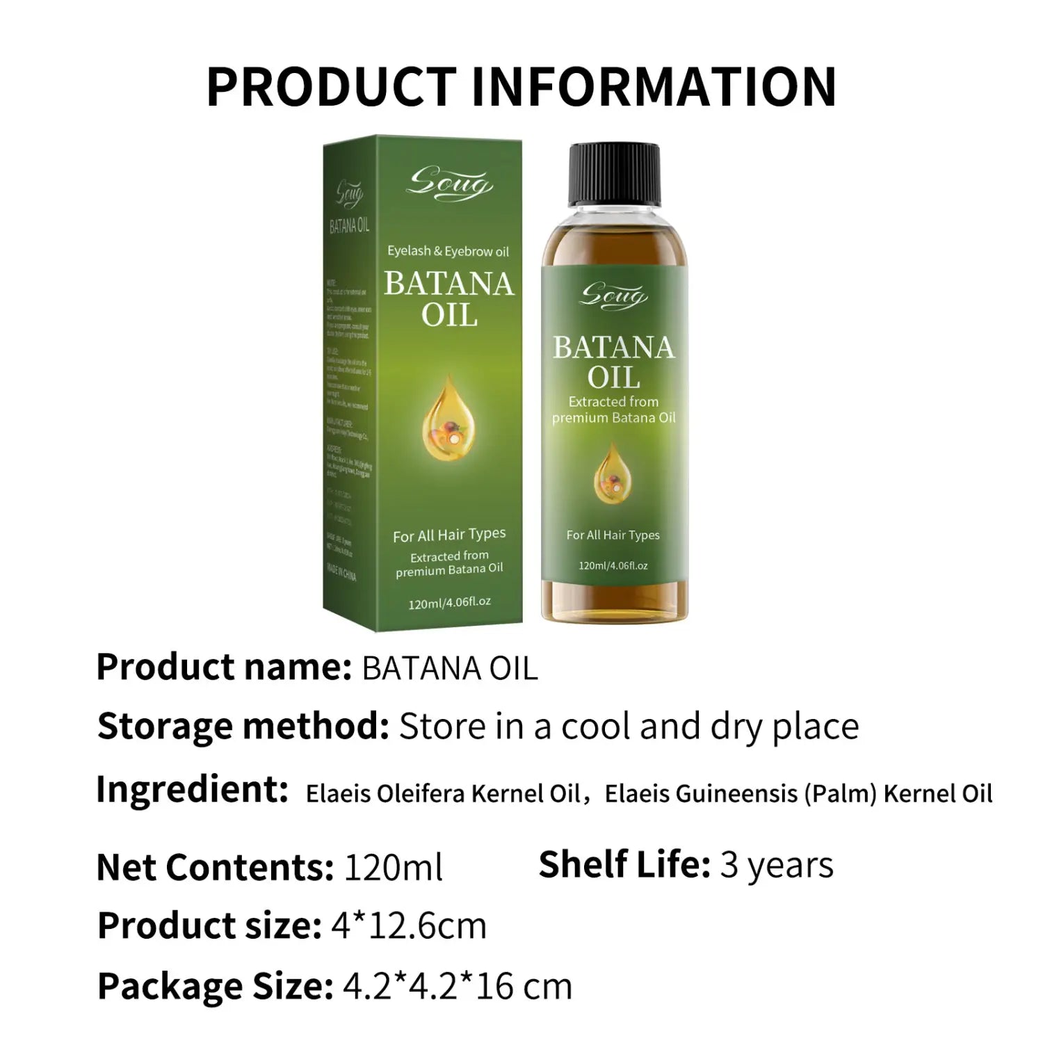 Batana Dense Hair Fixing Oil for Scalp Control and Damage Repair 120ml