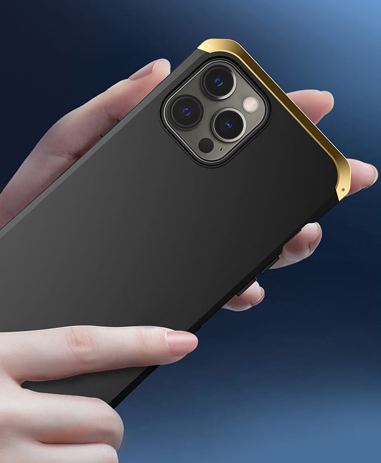 Carcasă telefonică elegantă cu opțiuni de argint și aur