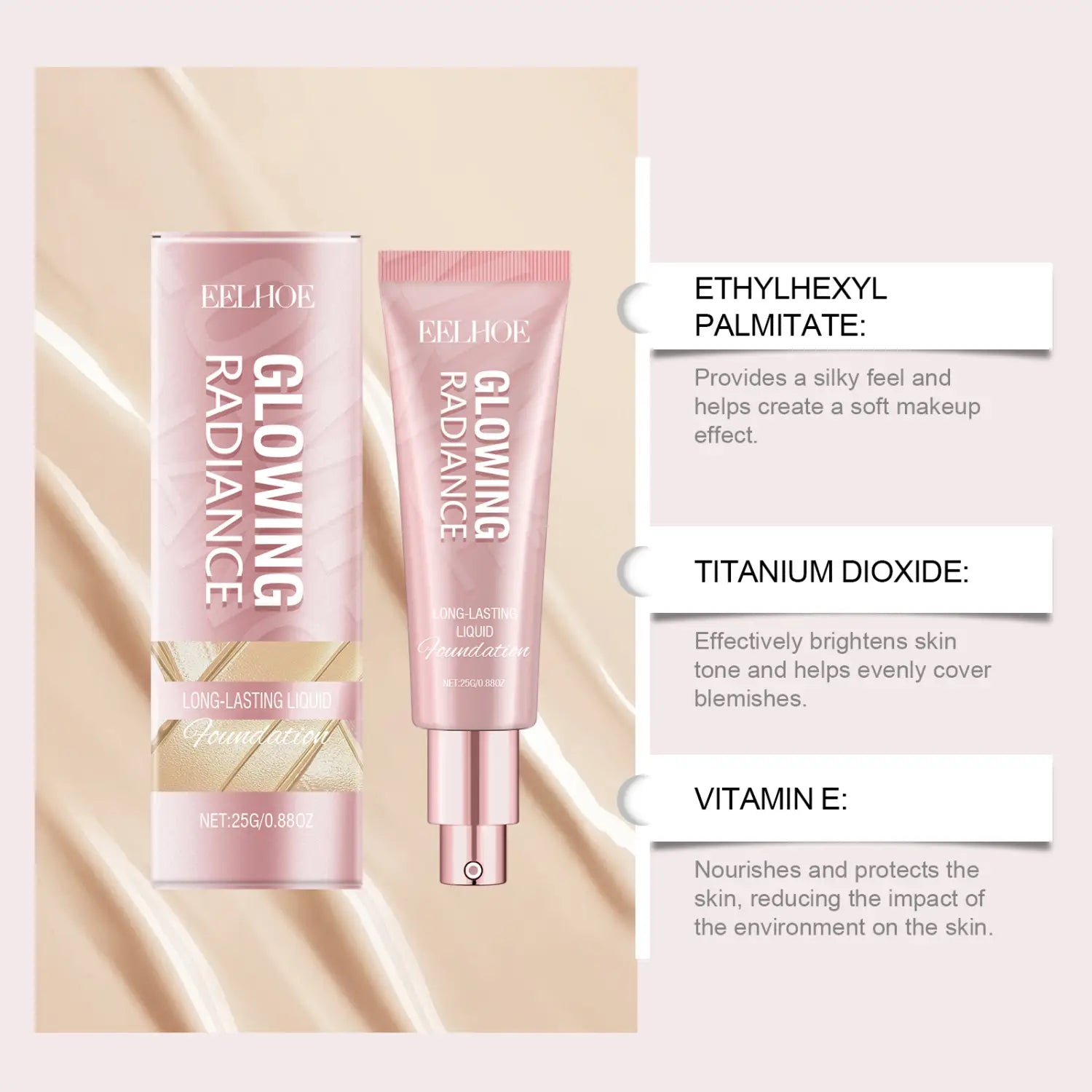 Lightweight Longwear Foundation in Ivory White for United States