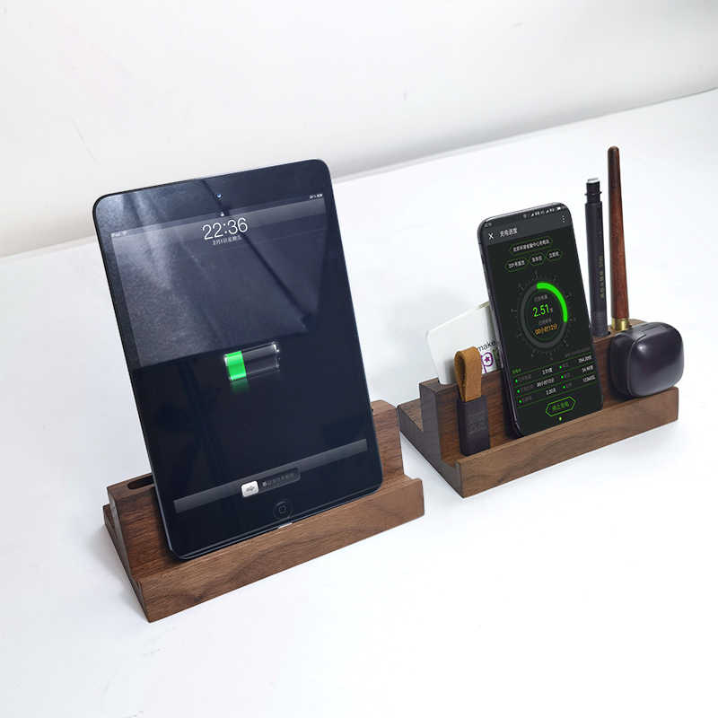 Creative Solid Wood Tablet Charging Base Bracket