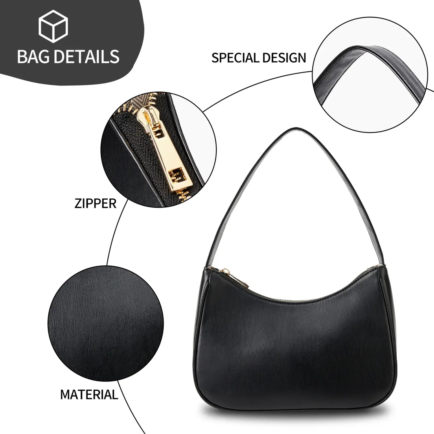 Adjustable PU Leather Crossbody Bag in Multiple Colors for Daily