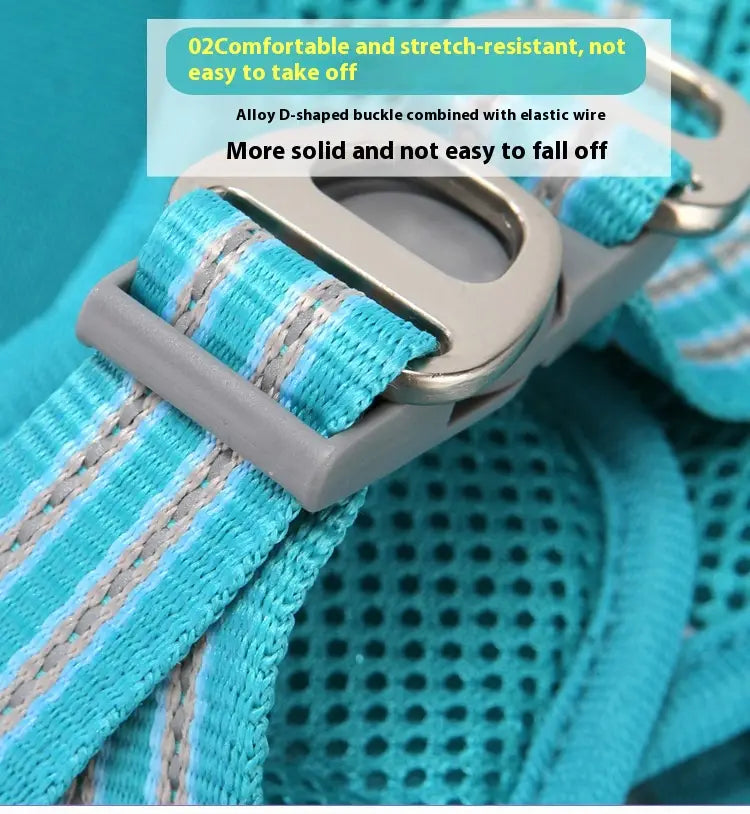 Macska kitörő biztonsági gallér hálószalaggal és kézi kötéllel több színben