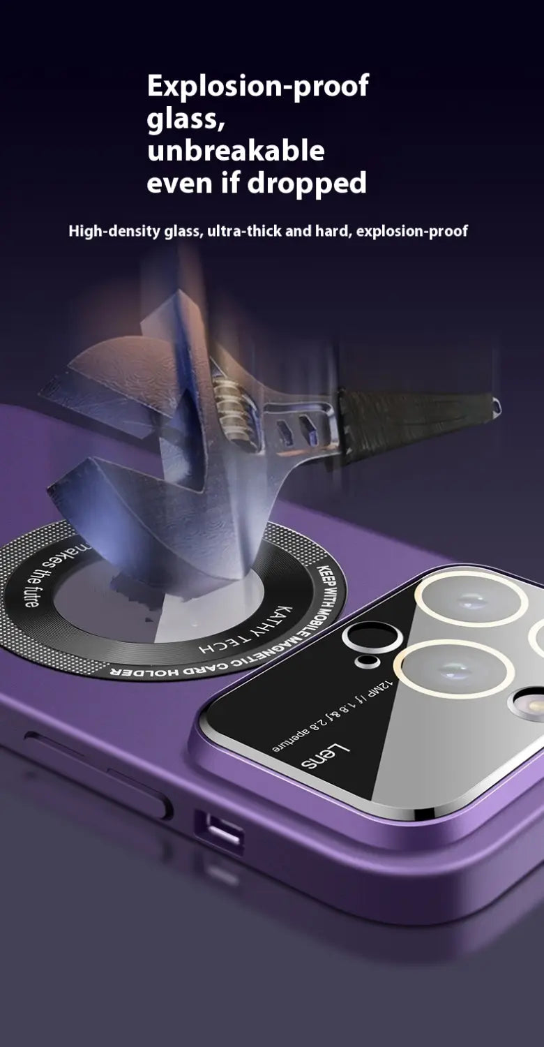 Drop-Resistant Phone Case for iPhone with Magnetic Large Window Design