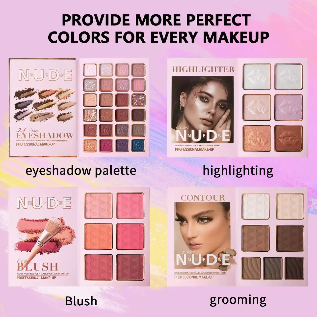 Makeup Set Universal Blush Palette for All Skin Tones U137A