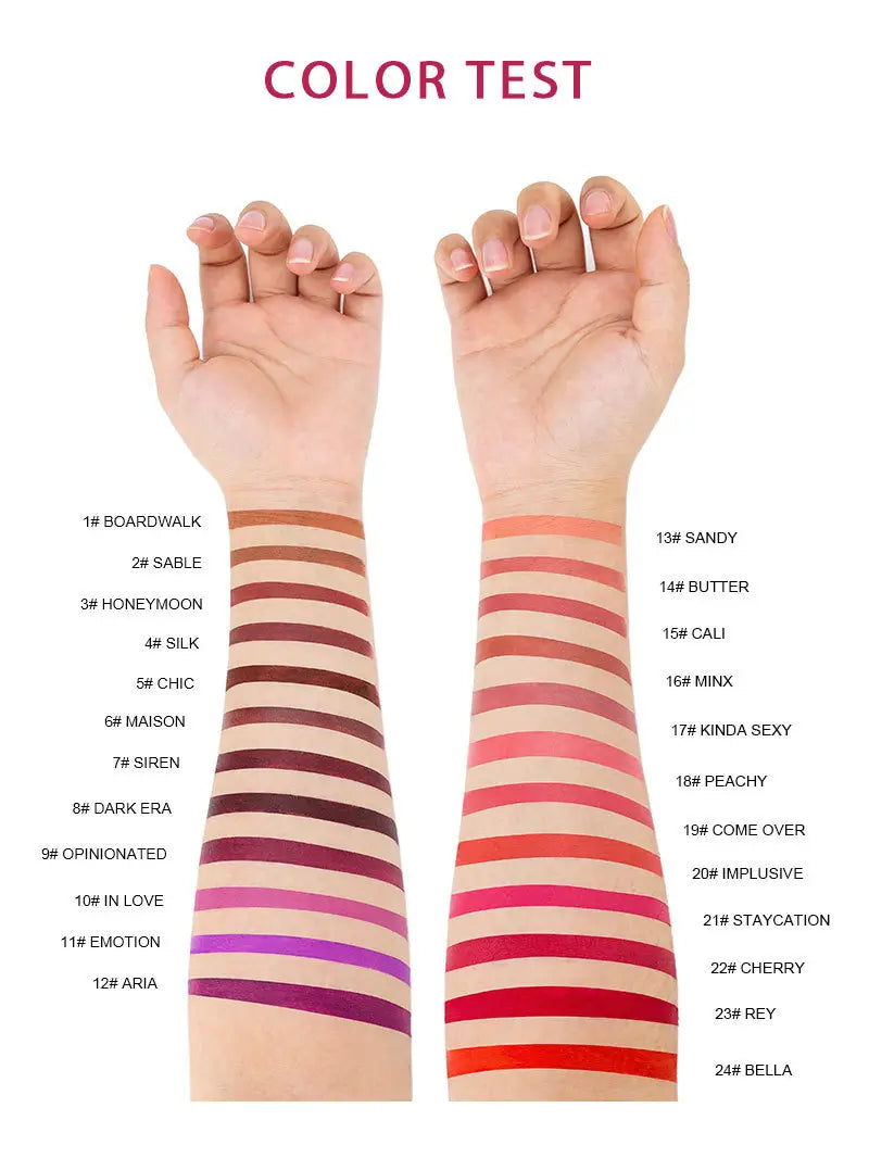 Waterproof Long Lasting Nonstick Matte Lipstick Lip Glaze for All Skin Types