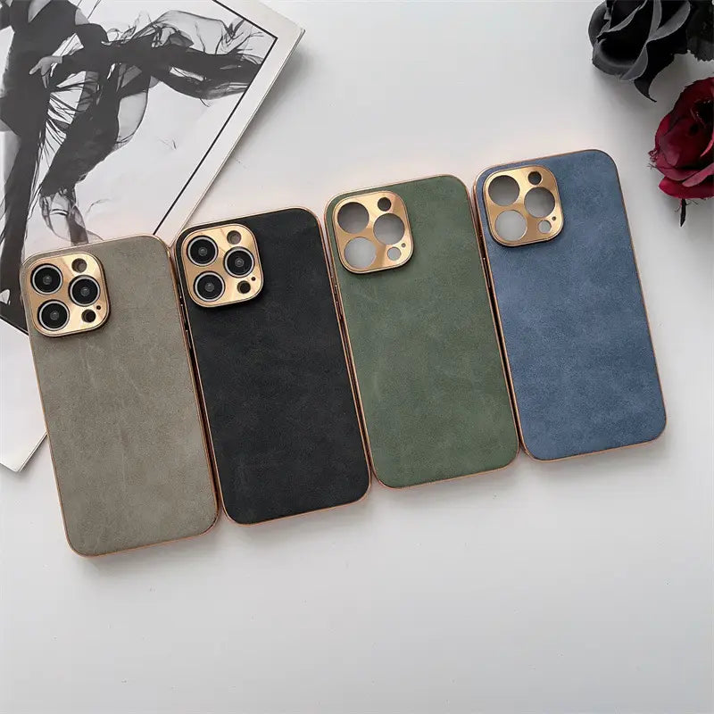 Electroplated Sheepskin Phone Case with Fall Protection for iPhone Xr