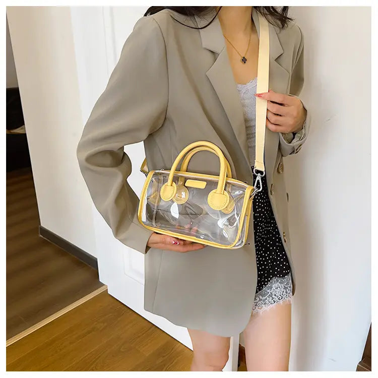 Liten plastreisekoffer Skulderveske for kvinner barn håndbagasje 23cm