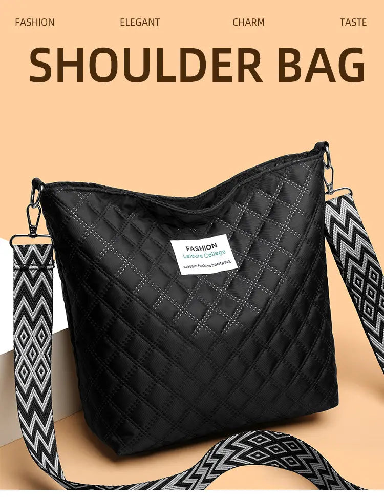 Oxford-Stoffkreuzbody-Umhängetasche mit Zipper mehrfarbiger Reiseboten