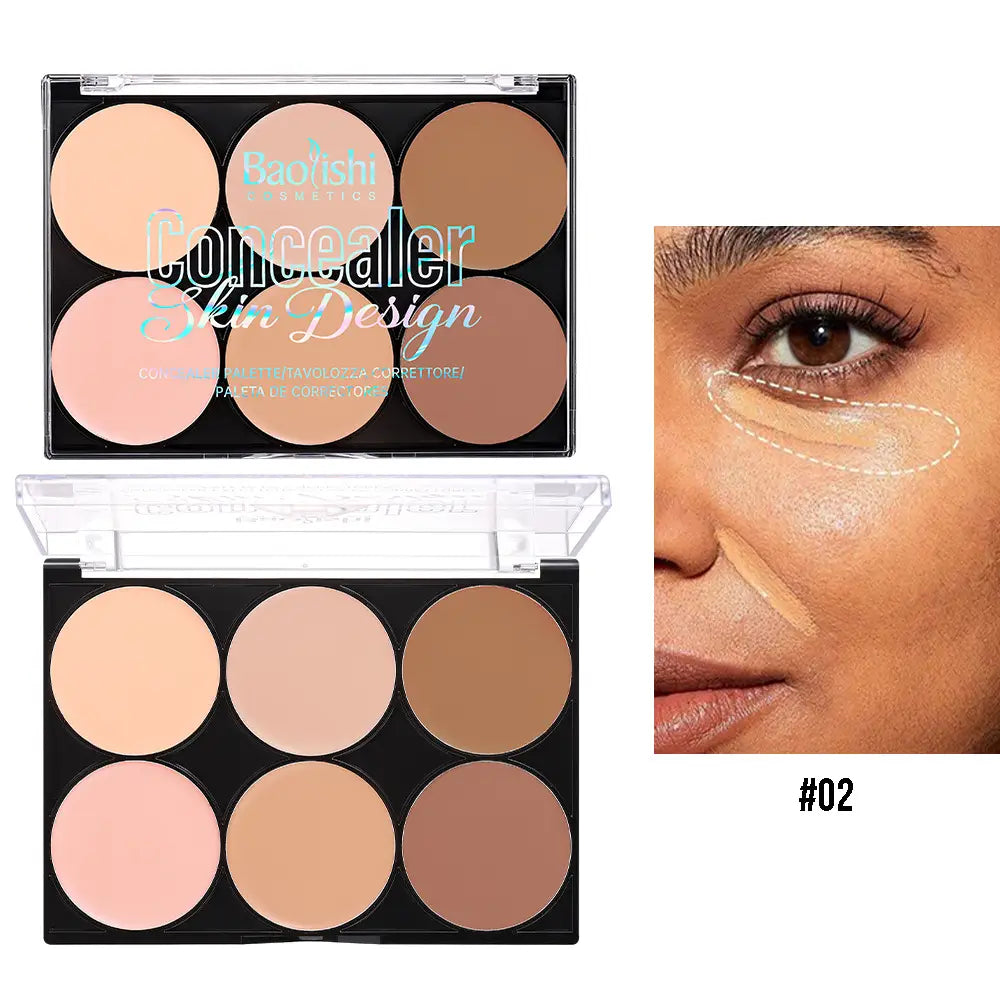 Waterproof Contour Compact Makeup with Moisturizing Light Concealer and Brightening Effect