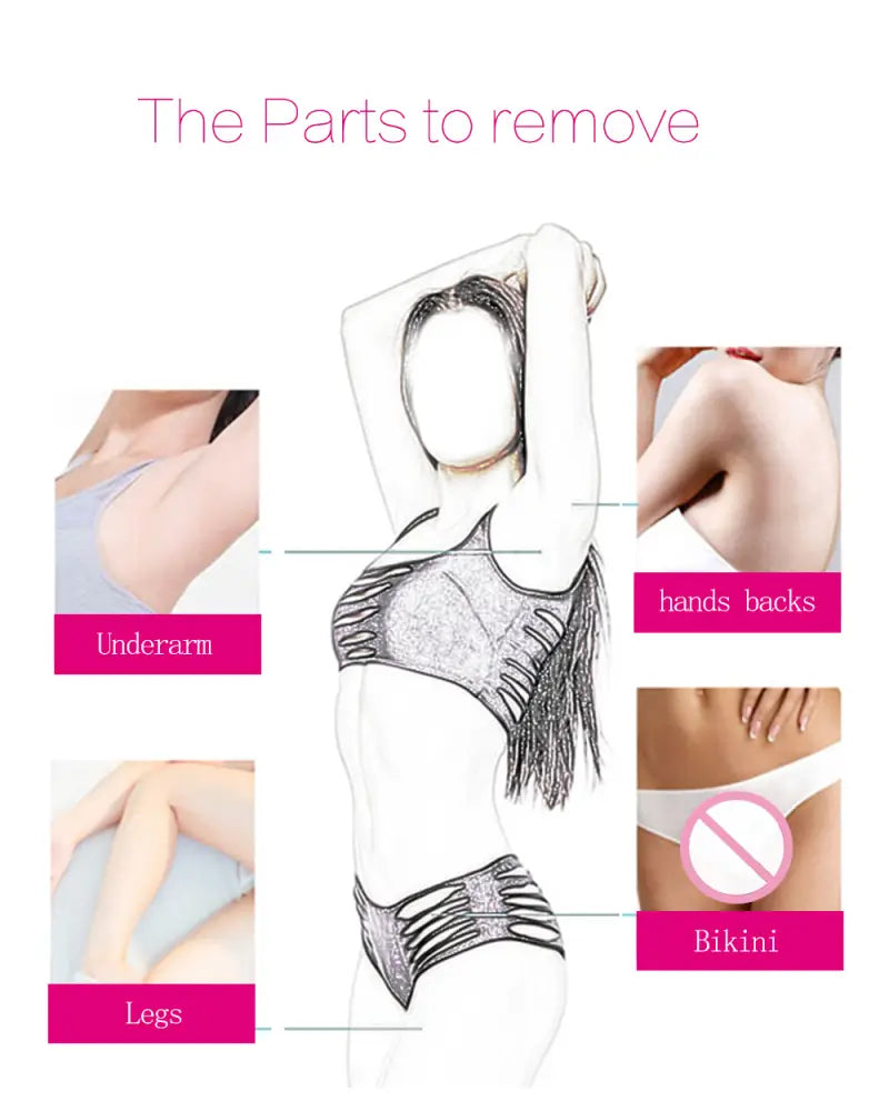 Minuuttivaikutus karvanpoistosumut kivuton depiloiva Cre